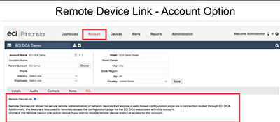 Remote Device Link-Account Option