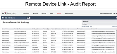 Remote Device Link-Audit Report