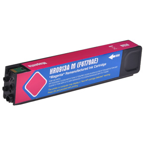 Hewlett Packard Magenta Inkjet Cartridge Equivalent to HP 913A, This product works with firmware versions 2313A, Remanufactured, 3,000 Yield, Packaged for use in Hewlett Packard