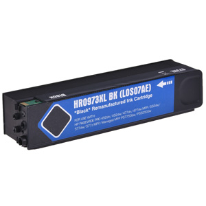 Hewlett Packard Black Inkjet Cartridge Equivalent to HP 973X, This product works with firmware versions 2313A, Remanufactured, 10,000 Yield, Packaged for use in Hewlett Packard