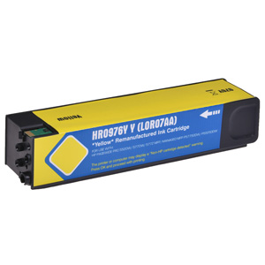 Hewlett Packard Yellow Inkjet Cartridge Equivalent to HP 976Y, This product works with firmware versions 2313A, Remanufactured, 13,000 Yield, Packaged for use in Hewlett Packard