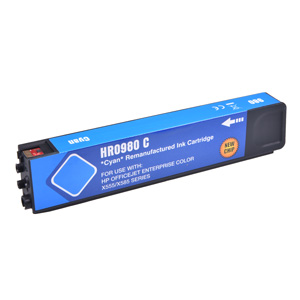 Hewlett Packard Cyan Inkjet Cartridge Equivalent to HP 980, Remanufactured, 6,600 Yield, Packaged for use in Hewlett Packard