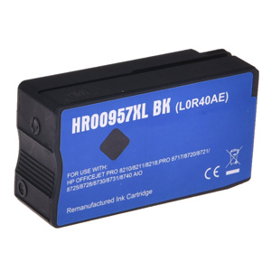 Hewlett Packard Black Inkjet Cartridge Equivalent to HP 957XL, This product works with firmware versions UP TO but NOT including 001.2228B, 3,000 Yield - Remanufactured, This product works with firmware versions 001.2247A, Packaged for use in Hewlett Packard