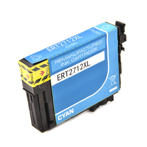 Epson Cyan Inkjet Cartridge Equivalent to 27XL, Remanufactured, 1,100 Yield, Packaged for use in Epson