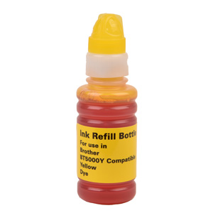 Brother Yellow Ink Bottle New Build, 7,000 Yield, Packaged for use in Brother