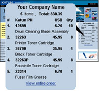 Order Summary, Language Options Screenshot