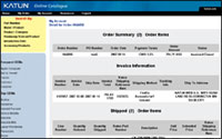 My Order History Screenshot